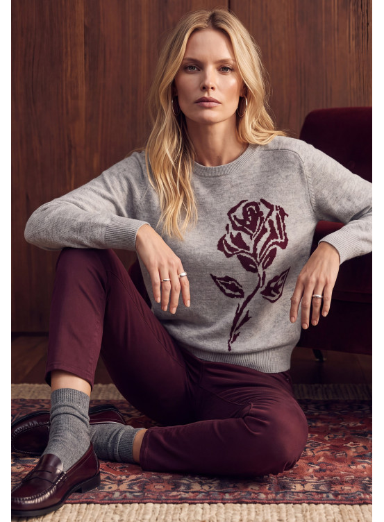 PULL 100 LAINE - MUSCARI - PERLE